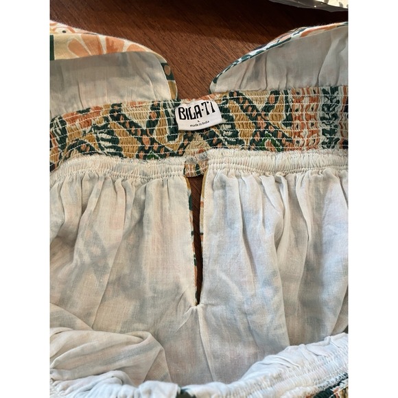 Bila77 Women's Maxi Dress Size L Boho Smocked Festival Coachella Retro Hippie - Picture 13 of 14